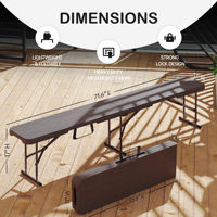 HLPB Table pliante de 6 pieds en HDPE, écologique, durable, résistante à l'eau, design moderne pour les repas en plein air et le camping
