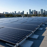 Système de montage solaire pour toit plat, acier revêtu de zinc, d'aluminium et de magnésium, support de ballast PV, stable et durable