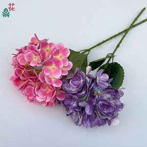 Flores de hortensia de seda, decoraciones de boda, flores artificiales hechas a mano para arreglos de pasillo de salón de bodas - Product Image 3