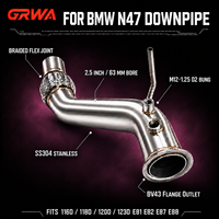 GRWA Downpipe personnalisé N47 pour BMW Série 1 116d 118d 120d 123d E81 E82 E87 E88 2,5 pouces en acier inoxydable 304 avec catalyseur