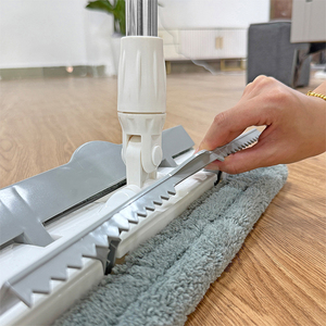 Chổi lau nhà bằng thép không gỉ đa năng, lau khô/ướt, có thể thay thế, bán chạy, lau sàn gỗ, lau nhà gia đình, kèm khăn lau sợi microfiber - Product Image 4