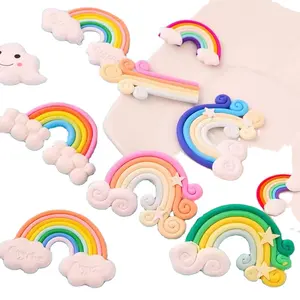 Handgemaakte Diy Polymeer Klei Regenboog Ambachtelijke Cabochon Ambachtelijke Telefoon Case Accessoire Hars Materiaal Voor Souvenirs