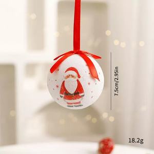 تخصيص رغوة عيد الميلاد الكرة قلادة مع تصميم ثلج شنقا زخرفة للزينة شجرة - Product Image 5