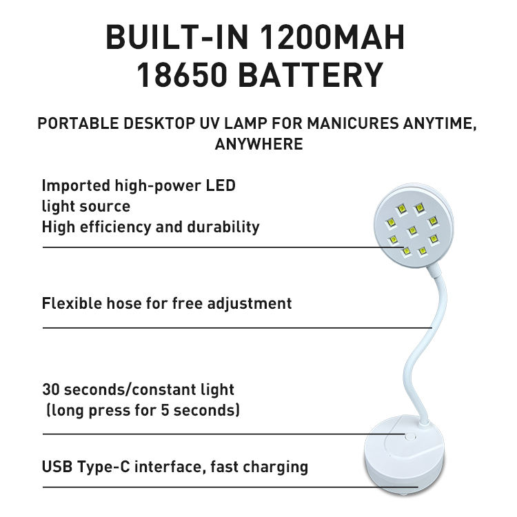 AT-LFM-029B portable UV lamp for manicure
