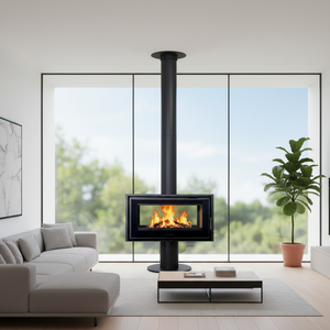 Cheminée à <span class=keywords><strong>bois</strong></span> véritable, poêle à <span class=keywords><strong>bois</strong></span> d'intérieur pour l'hiver, chauffage encastré pour villas rurales et salons d'hôtes. - Product Image 1