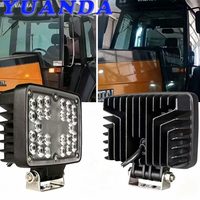 Lampe de travail LED carrée 12V 24V, projecteur auxiliaire tout-terrain pour camion, tracteur, engins de chantier