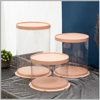 Boîte d'emballage de gâteau de bonne qualité ronde épaissie transparente 8 pouces 10 pouces 12 pouces boîtes à gâteau