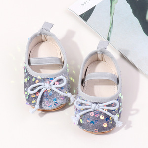 Chaussures pour bébé nouveau-né à semelle souple, chaussures de marche pour bébé, chaussures à paillettes pour filles - Product Image 4