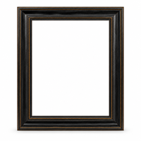 Cadre en bois 4143, moulure W43mm, noir et blanc, durable, élégant, moderne, classique américain, baroque, en pin, carré, pour peinture