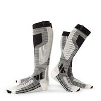 Chaussettes de ski personnalisées en laine mérinos tricotées au genou pour skateboard, snowboard, randonnée et sports d'hiver