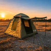 Tente de camping portable divisée 2m x 2m x 1,6m, facile à monter, spacieuse, imperméable, résistante au vent, idéale pour les pique-niques en famille et les loisirs en plein air