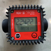 Medidor de Flujo de Combustible Diésel Electrónico K24-II con Engranajes Ovalados, Contador Digital de Flujo de Líquido