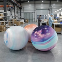 Événements promotionnels spectaculaires : Ballon gonflable géant LED de 8 à 10 pieds, planète, système solaire, étanche, alimenté par prise électrique