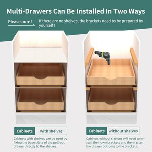 Holz fabrik hand gefertigte hölzerne ausziehbare Schrank Organizer vollständig zusammen gebaute Holz schrank ausziehbare Schublade - Product Image 5