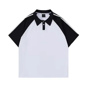 Camisa do polo grande dimensão do ombro da impressão personalizada do logotipo casual da escola camisas polo