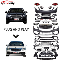 Kit de carrosserie de conversion pour Mercedes-Benz Classe S W222 2014-2017, mise à niveau vers le modèle 2018 S63 AMG, ensemble de pare-chocs