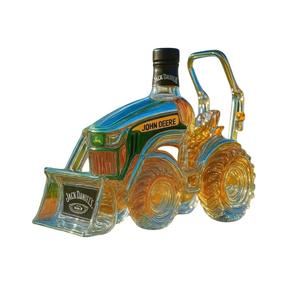 Botella <span class=keywords><strong>de</strong></span> Vino <span class=keywords><strong>de</strong></span> Vidrio Soplado a Mano con Diseño Moderno <span class=keywords><strong>de</strong></span> Tractor John Deere, Transparente, para Fiestas, 401-500 ml - Product Image 5