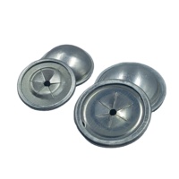 Capsules dôme isolantes en acier inoxydable, aluminium et laiton, rondelles pour goupilles autobloquantes, finition unie noire / traitement de surface uni