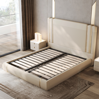 Lit double en cuir de haute qualité, design moderne YSS, mobilier de chambre à coucher, villa, lit king size de luxe