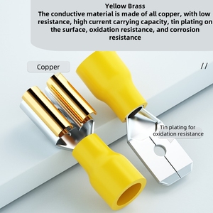 Kit de Terminales de Crimpado de 102/200/280 Piezas - Surtido de Conectores de Cobre Preaislados (Rojo/Azul/Amarillo) 22-10 AWG al por Mayor - Product Image 5