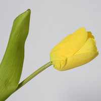 Bunga Tulip Sutra Buatan Berkualitas Tinggi, Tekstur Lembut, Batang Bunga Palsu, Perlengkapan Fotografi, Dekorasi Rumah