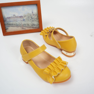 Zapatos de Tacón Alto para Niñas, Nuevos Zapatos de Princesa con Flores Amarillas para Niñas Pequeñas, Zapatos para Fiestas, Cumpleaños y Actuaciones - Product Image 4