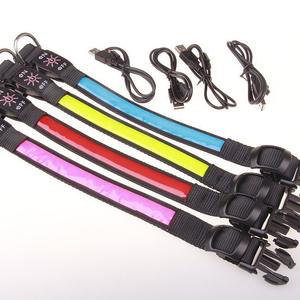 Collier de chien LED de haute qualité USB Rechargeable sécurité nuit marche allumer collier de chien en cuir PU collier de chien lumineux coloré - Product Image 4