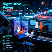Gemengde poorten, verschillende protocollen, USB-autolader, telefoonlader, uitgebreide compatibiliteit met snellaadapparaten voor auto's, autolader