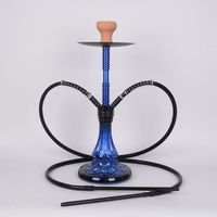 Penjualan laris Hookah gaya Spiral semua aluminium Hookah gaya baru sederhana 2 selang warna campur Hooka