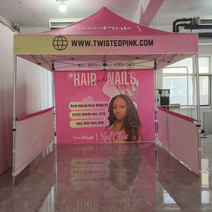 चीन पिंक एज ने पिंक टैंट कैनोपी 10x10x10, साइडवॉल किट के साथ गुलाबी गाज़ेबो - Product Image 6