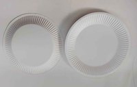 Plateau en carton blanc jetable de qualité alimentaire moderne pour hôtels, fêtes, anniversaires – Assiette en papier haut de gamme