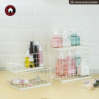 Petit panier de rangement empilable en fil métallique, étagère à épices, rangement de garde-manger pour comptoir de cuisine, armoire de salle de bain