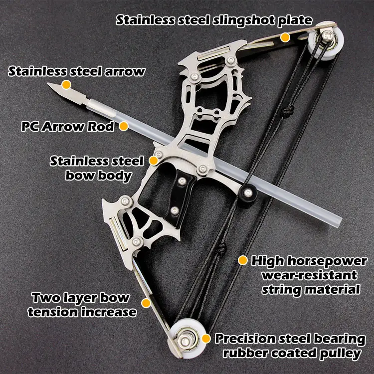 Mini arco composto Baiyuheng tiro con l'arco caccia composito Mini arco per la cattura del pesce