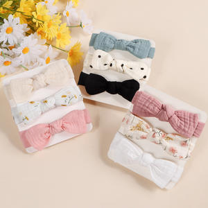 Diadema de Algodón con Lazo para Recién Nacidos, Estilo Coreano, Elástica, para Bebés Niñas y Niños - Product Image 3