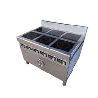 Kompor Listrik Komersial untuk Dapur Hotel, Berdiri Sendiri, Bahan Stainless Steel, Pengapian Elektronik, Banyak Tungku
