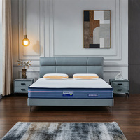 Lit Moderne en Bois Massif et Cuir, Structure Intérieure Écologique, Pieds de Lit Robustes, Double, Taille Personnalisée, Vente en Gros