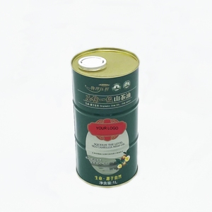 Envase de Hojalata Personalizado para Aceite Comestible, Lata Redonda de 1L para Aceite de Oliva de Grado Alimenticio, Logotipo Personalizado para Chocolate, Galletas y Dulces - Product Image 1