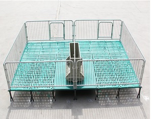 Cage <span class=keywords><strong>de</strong></span> maternité commerciale pour porcelets avec plancher BMC et mangeoire anti-diarrhée - Product Image 1