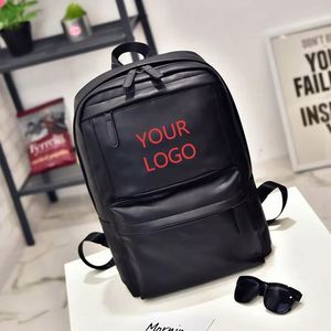 Low MOQ Custom Logo Student <b>Laptop</b> <b>Backpack</b> Men's Waterpoof Soft Pu Leather Business Travel <b>Backpack</b> - Product Image 1