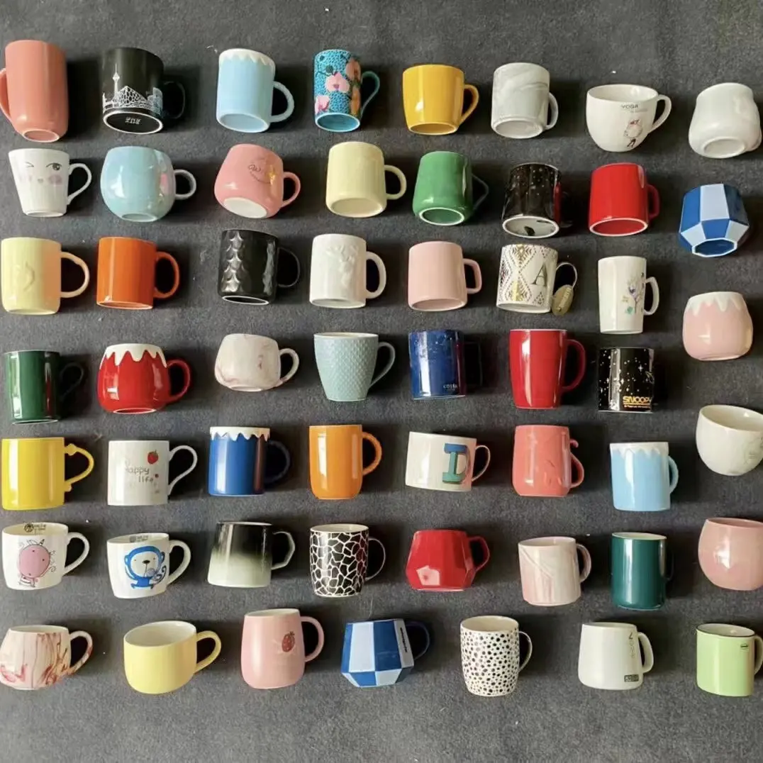 Tazze di porcellana di tazze da caffè in ceramica fornite in vendita all'ingrosso in fabbrica vendute da Ton Logo personalizzato