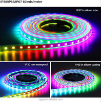 DC5V WS2812B individuellement adressable 5050 RGB Led bande WS2812 Smart Pixels Led lumière noir blanc PCB étanche IP30/65/67