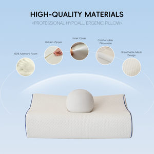 YUE RISE Livraison Rapide Oreiller Ergonomique en Mousse à Mémoire <span class=keywords><strong>de</strong></span> Forme Haute Densité Double Couche en Forme <span class=keywords><strong>de</strong></span> V pour le Soutien du Cou - Product Image 2