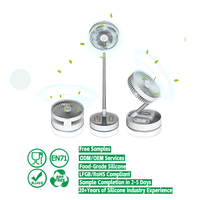Mini ventilateur de bureau LED rechargeable par USB, pliable