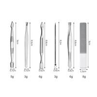 Kit professionnel de soins des ongles 10 pièces en acier inoxydable, ensemble de manucure et pédicure avec étui de voyage, logo personnalisé, fabricant