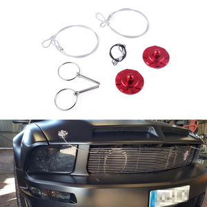 CRASTP Engine Hood <b>Lock</b> <b>Cable</b> Aluminum Red For Car Modification Retrofit Upgrade - Product Image 4