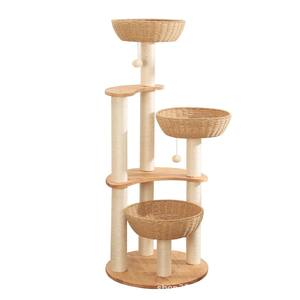 Tempat tidur kucing, kayu Solid Modern ramah lingkungan bingkai panjat tebing dengan Tempat Tidur kucing-kemasan karton - Product Image 4