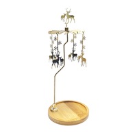 Noël métal ange aile chauffe-plat support filature thé lumière carrousel bougie pot et lanternes décoration