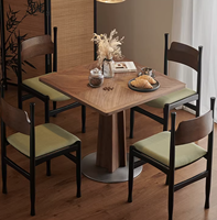 Table basse carrée en bois massif, style minimaliste moderne, structure durable et écologique, revêtement en cire à trois couches de qualité FAS