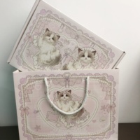 Ensemble de sacs shopping en papier imprimés numériquement de luxe haut de gamme, boîte cadeau magnétique personnalisée pour parfum, mariage, avec logo pour les invités