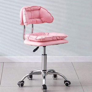 Silla de Barbería Cómoda y Sencilla con Elevación y Giro, Silla de Salón con Respaldo y Asiento Tapizado para Dormitorio de Niñas - Product Image 4
